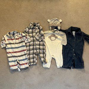 Boys 3-6 Month One-Piece Pants Outfits